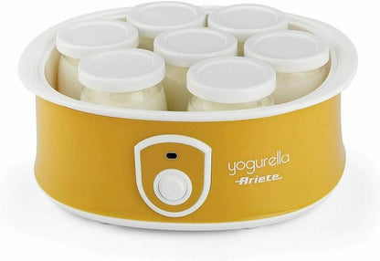 Ariete Yogurtiera 0617 Yogurella + 7 Vasetti Portatile Vetro 1.5lt 20w Giallo