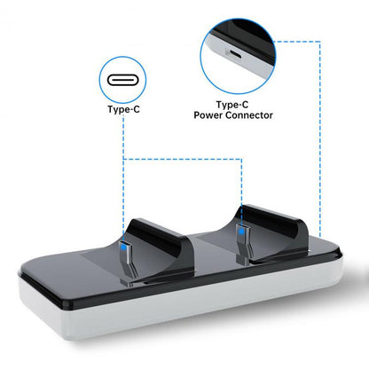 CHARGING DOCK DOCKSTATION TYPE-C CABLE BATTERY CHARGER CONTROLLER JOYSTICK PS5