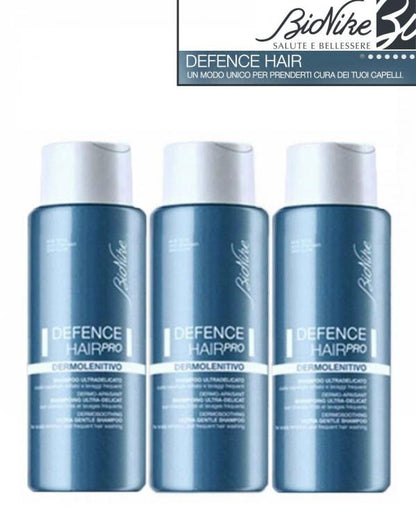 Bionike Ultradelicato Dermolenitivo Defence Hair Pro Shampoo 100ml Packung mit 3 Stück