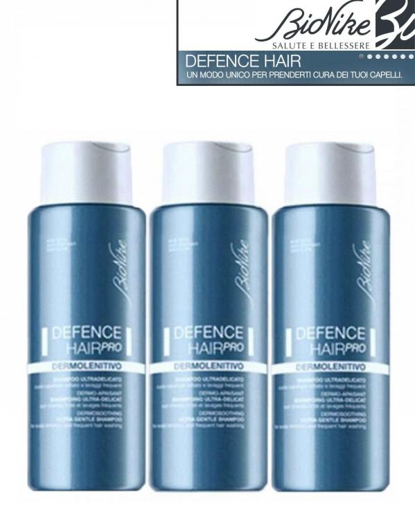 Bionike Ultradelicato Dermolenitivo Defence Hair Pro Shampoo 100ml Packung mit 3 Stück
