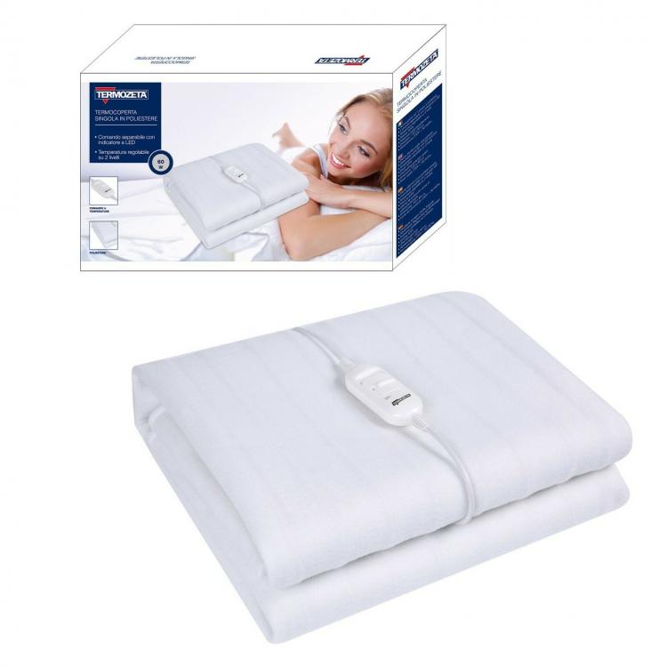 Termozeta elektrische Heizdecke, Einzelbett, Schutzhülle Polyester, 60 W, LED-Heizung