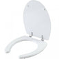 TOILET SEAT WC BATHROOM FOR DISABLED CENTRAL OPENING WOOD MDF