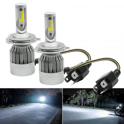PAAR LED-AUTOLAMPEN H4 MOTORRAD-SCHEINWERFER-KIT 36W WEISSES LICHT 6000K SCHEINWERFER