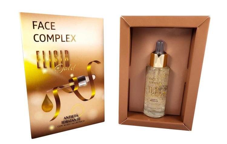 Gesichtsserum Face Complex Elixier Gold Anti-Aging Feuchtigkeitsspendend mit Hyaluronsäure gegen Falten