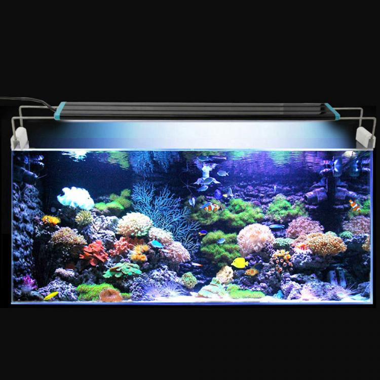 Plafoniera Led Luce Bianca Blu Lampada Per Acquario Barra Da 60 A 70Cm Slim D143