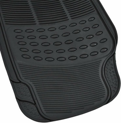 Top Drive Set 4 Fußmatten Universal-Auto-Gummimatten Wasserdicht Schwarz