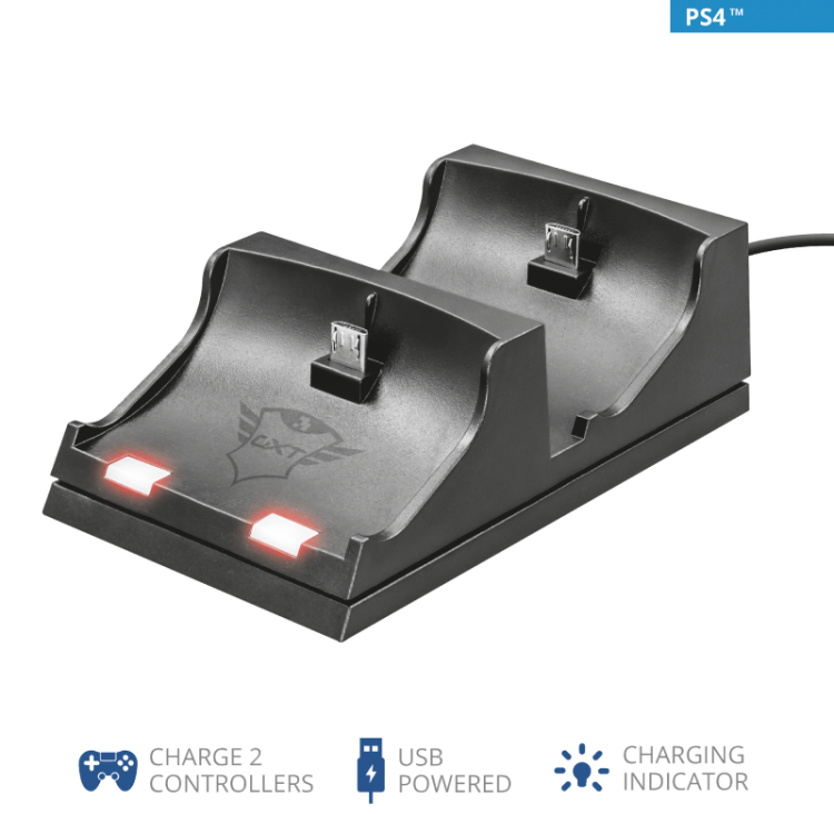 Trust Duo Charge Playstation 4 Dual Controller Ladestation Dockingstation Pad PS4