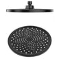 Matte Black Anti-Limescale ABS Round Rain Shower Head 22.5 cm