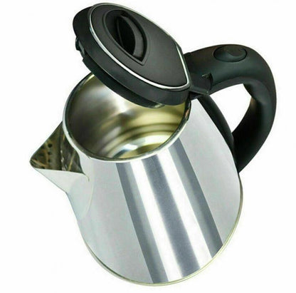 Elektrischer Wasserkocher 2L aus Edelstahl 1500W zum Erhitzen von Getränken, Milch, Wasser, Kräutertees, Tee