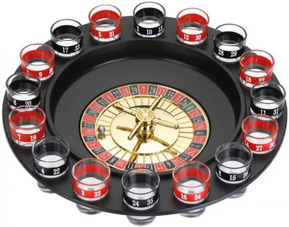 Alkohol Roulette mit 16 Schnapsgläsern Brettspiel Trinkspiel Party Geschenk