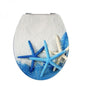 Universal Toilet Seat with Resistant MDF Wood Print, Steel Hinges, WC Bathroom TOILETTES