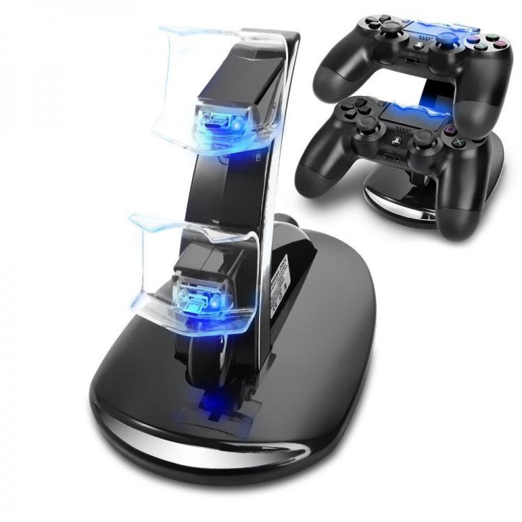 LADESTATION FÜR 2 PLAYSTATION 4 CONTROLLER DUALSHOCK V2 PS4 LADEGERÄT DOCKINGSTATION