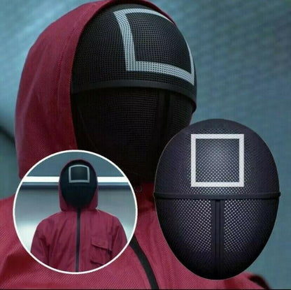 Squid Game Maske Halloween TV-Serie China Netflix Quadrat Cosplay Schwarz