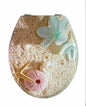 Universal Toilet Seat with Wood Print Resistant MDF Steel Toilet Bathroom SAND