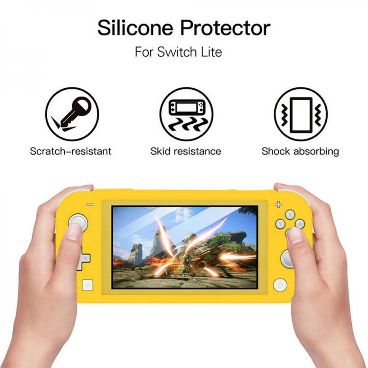 SILIKONHÜLLE FÜR NINTENDO SWITCH LITE, RUTSCHFESTER GUMMIPROTEKTOR