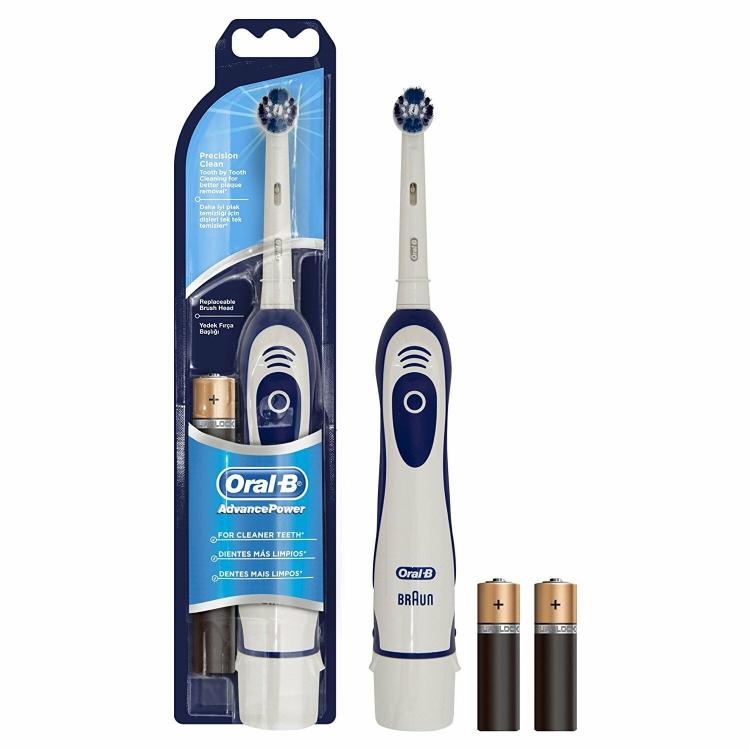 Oral-B Advance Power elektrische Zahnbürste batteriebetrieben + 2 AA-Batterien enthalten Braun