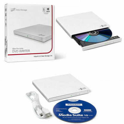 Externer LG/Hitachi Brenner Dual Layer USB DVD CD/RW PC GP57EW40