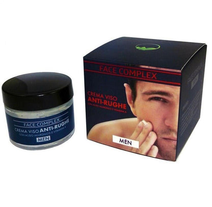 Face Complex Crema Viso Anti Rughe Per Uomo Con Acido Ialuronico e Vitamina E