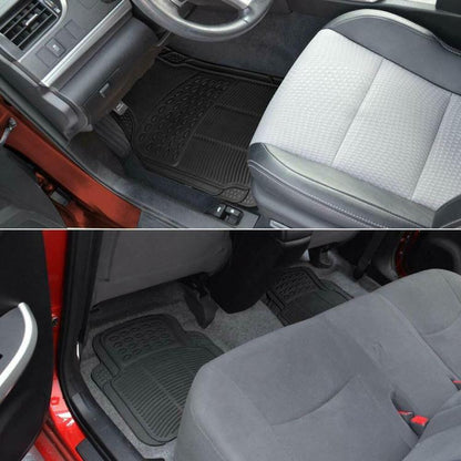 Top Drive Set 4 Fußmatten Universal-Auto-Gummimatten Wasserdicht Schwarz