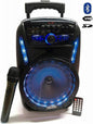KARAOKE LED AMPLIFIED SPEAKER 300W PMPO BLUETOOTH USB SD MICROPHONE AND REMOTE