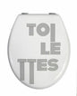 Universal Toilet Seat with Resistant MDF Wood Print Steel WC Bathroom TOILETS