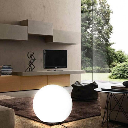 Lampada Sfera Da Giardino Ø 50Cm Luce Esterno Palla Terra E27 Bianco + Picchetti Illuminazione Sentiero Faro Arredamento Feste