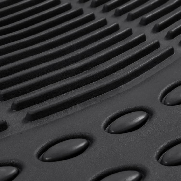 Top Drive Set 4 Fußmatten Universal-Auto-Gummimatten Wasserdicht Schwarz
