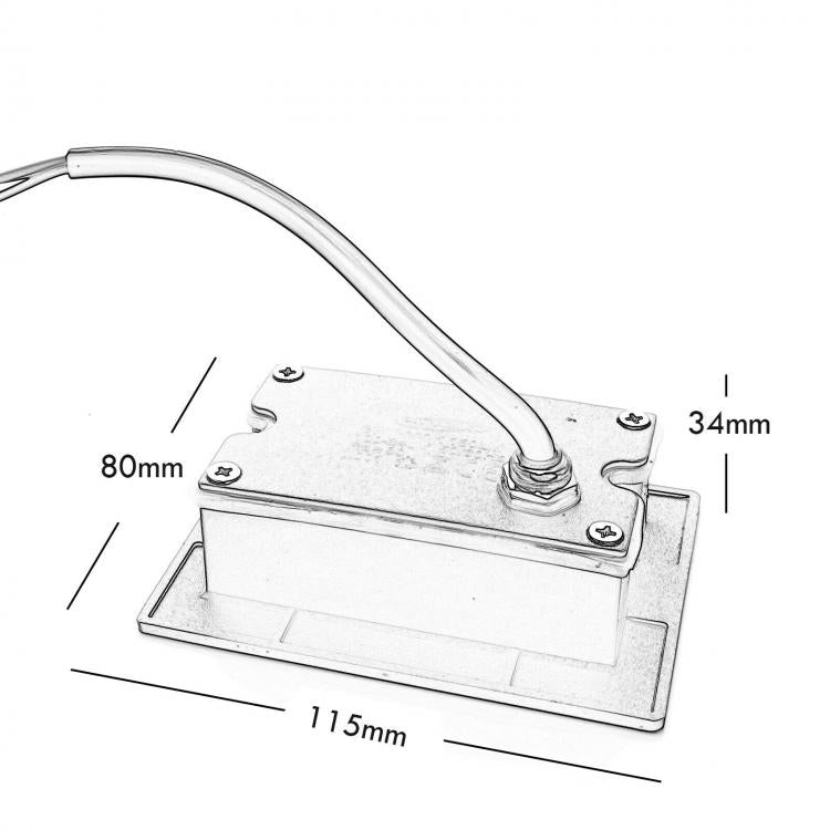 LED-Bodeneinbaustrahler IP65 3W Einbauleuchte für 503-Dose Treppe Garten 4000K/Schwarz