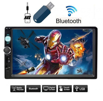 Autoradio 2 Din 7" Player Mp5 TOUCHSCREEN STEREO BLUETOOTH USB SD AUX - KEIN GPS