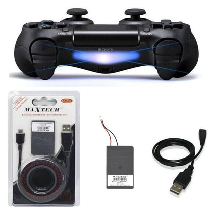 KOMPATIBLER AKKU FÜR PS4 DUALSHOCK V1 CONTROLLER + PLAYSTATION 4 LADEKABEL