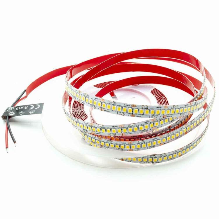 LED-Streifen 5m, 600 LEDs 2835, 61W, 24V, Rolle 5m, beidseitig klebend | Kaltweiß 6500K