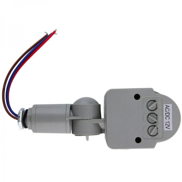180° Infrarot-Bewegungssensor PIR 220V Dämmerungsschalter LED-Scheinwerfer-Grau