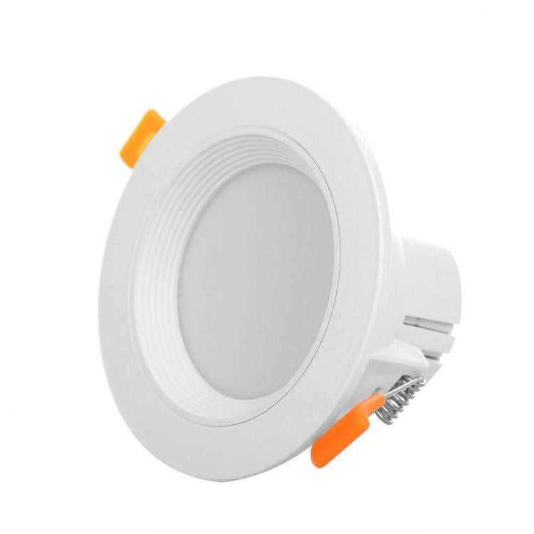 2x FARETTO INCASSO LED 5W 3in1 LUCE BIANCA FREDDA NATURALE CALDA SOFFITTO MOLLA