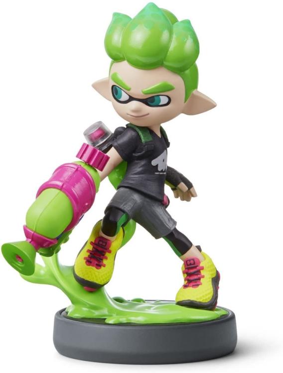 AMIIBO SPLATOON 2 INKLING BOY NINTENDO SWITCH STATUE LIMITED NEON GRÜN JUNGE