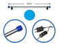 LED-Lampe Neon Wasserdicht Tauchfähig Aquarium Blaue Beleuchtung 30CM