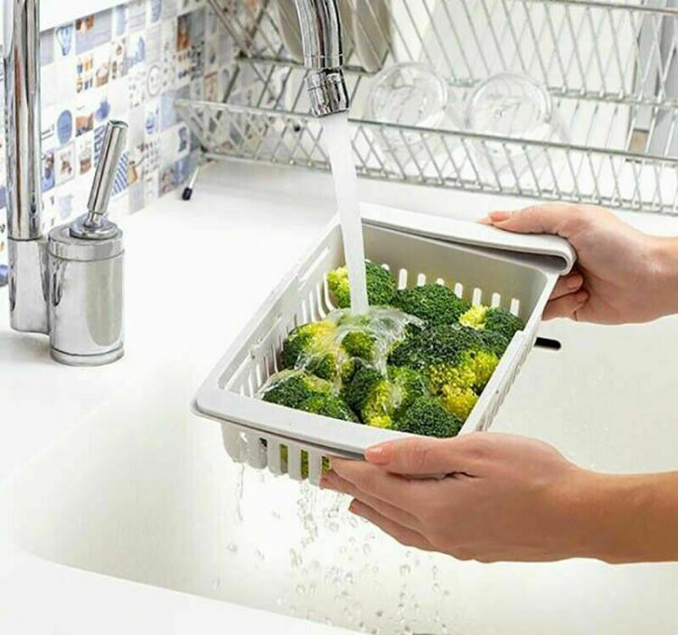 4PZ KÜHLSCHRANK-ORGANIZER SCHUBLADE PLATZSPARENDER KORB FÜR KÜHLSCHRANK