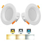2x RECESSED LED SPOTLIGHT 5W 3in1 COLD NATURAL WARM WHITE LIGHT CEILING SPRING