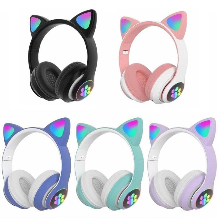 Kabelloses Bluetooth Gaming Headset LED Katzenohren iPhone Smartphone
