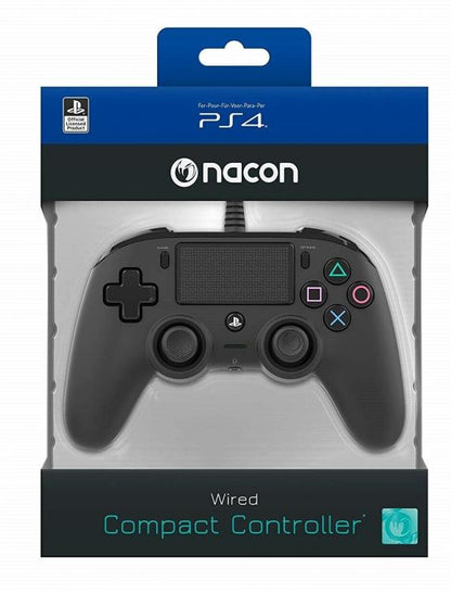 NACON WIRED CONTROLLER PS4 MIT KABEL PAD PLAYSTATION 4 / PC SCHWARZ JOYPAD NEU