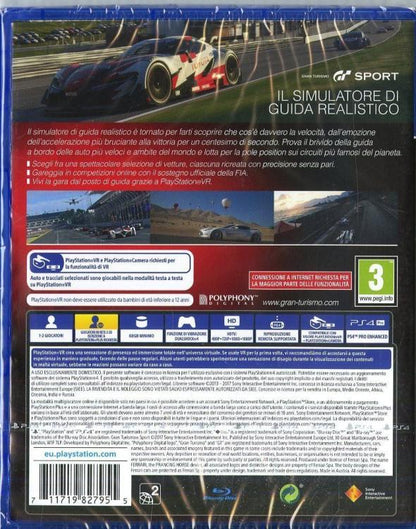 Gran Turismo Sport Ps4 Videogioco Gt 7 Sport Ps4 Italiano Vr Playstation 4 Ita