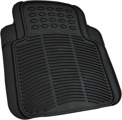 Top Drive Set 4 Fußmatten Universal-Auto-Gummimatten Wasserdicht Schwarz