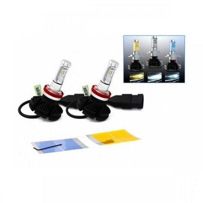 COPPIA LAMPADE X3 LED HEADLIGHT H7 LED CREE 6500K 6000 LUMEN 12V XENON FARI AUTO