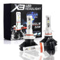 PAIR OF X3 LED HEADLIGHT BULBS H4 LED CREE 6500K 6000 LUMENS 12V XENON CAR HEADLIGHTS