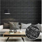 3D BRICK EFFECT WALLPAPER STICKER SPONGE PANEL WALLS 70X77CM BLACK
