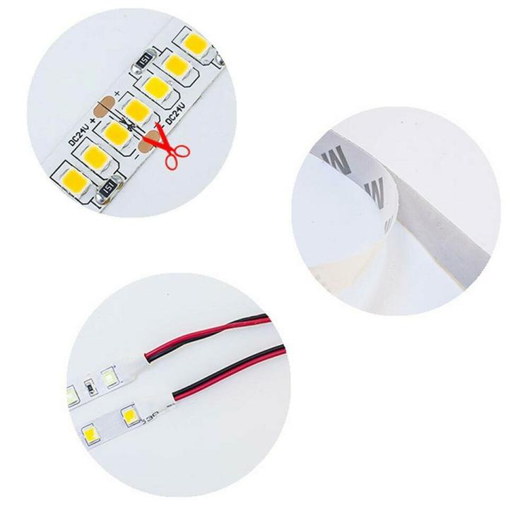 LED-Streifen 5M 600 LEDs 2835 61W 24V Rolle 5m doppelseitig | Warmweiß 3000K