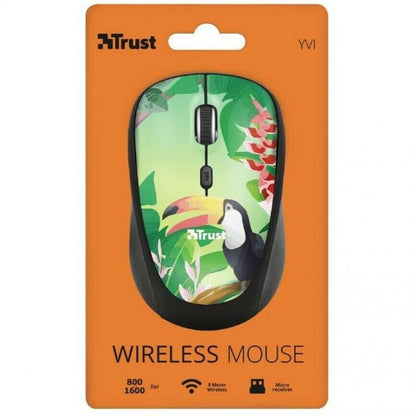 Trust kabellose optische Maus Yvitoucan Tropical Green 1600 dpi USB schnurlos dpi