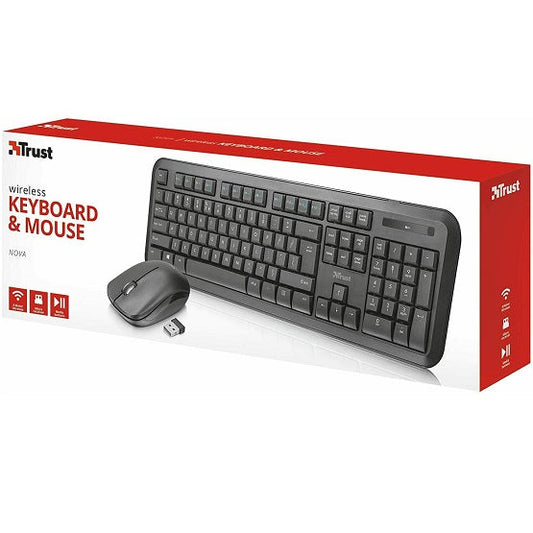 Trust Kit Tastiera Nova E Mouse Wireless Set Accessori Computer Pc Portatile