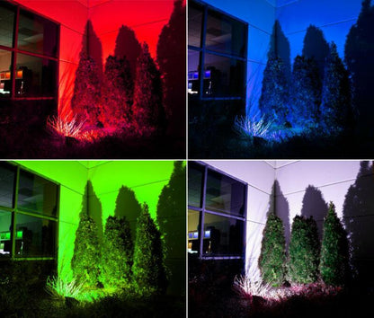 Faro Faretto Rgb Proiettore Led Multicolore Ip66 Esterno Interno Telecomando 30W