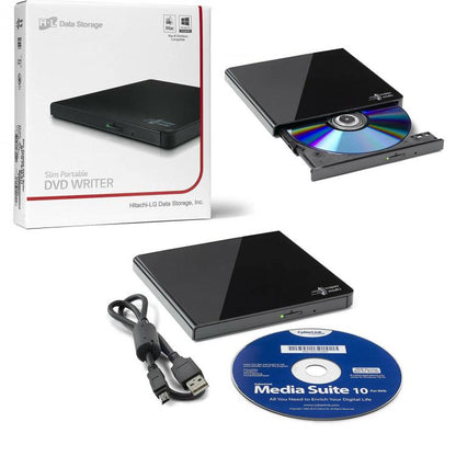 Externer Brenner Lesegerät LG/Hitachi Dual Layer USB DVD CD/RW PC GP57EB40