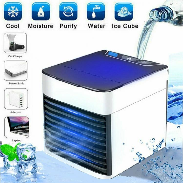 Mini-Klimaanlage, tragbarer Tischventilator, Wasserkühler mit Eis
